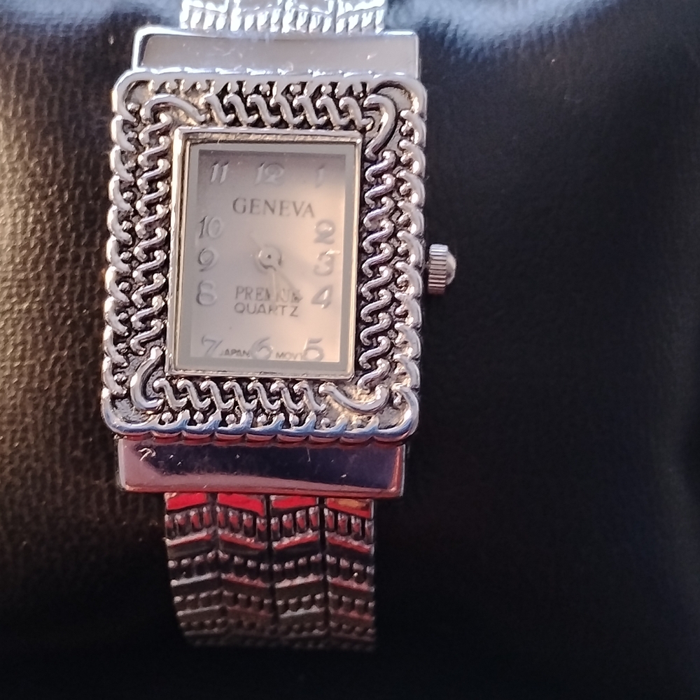 Geneva Silver Quartz Watch